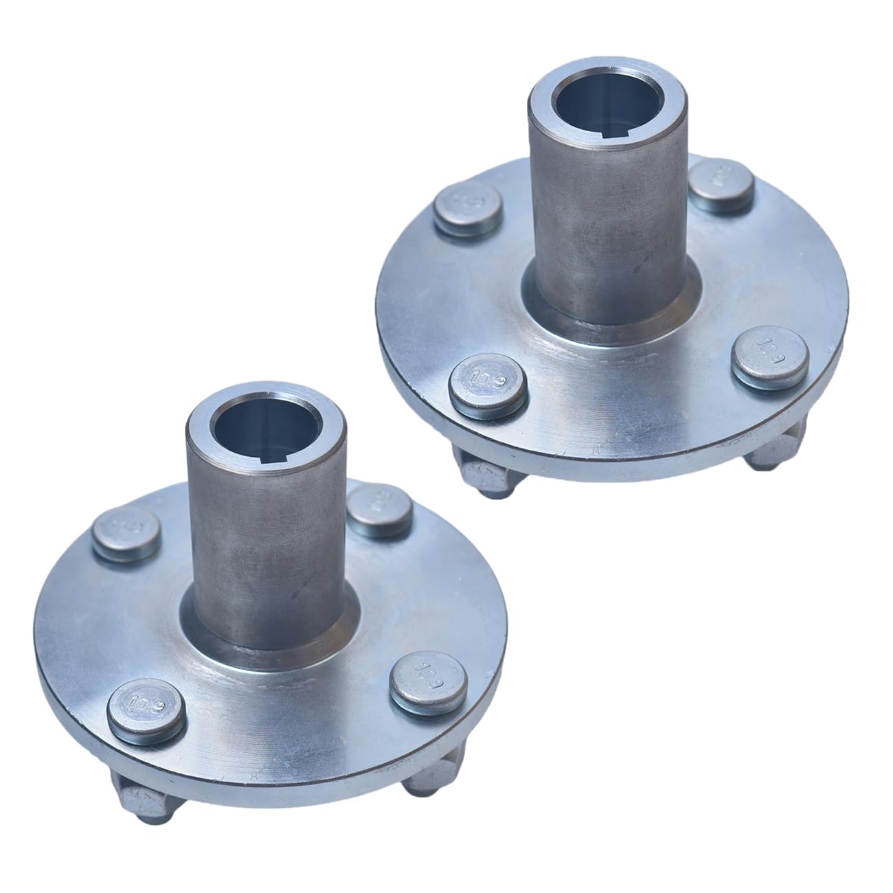 4' X 4' Go-Kart Live Axle Hub With 1' To 3/4' Step-Down - 1/4' Keyed Shaft, 8 Inch Rear Front Wheel, X4 Lug Set Kit(2Pcs)